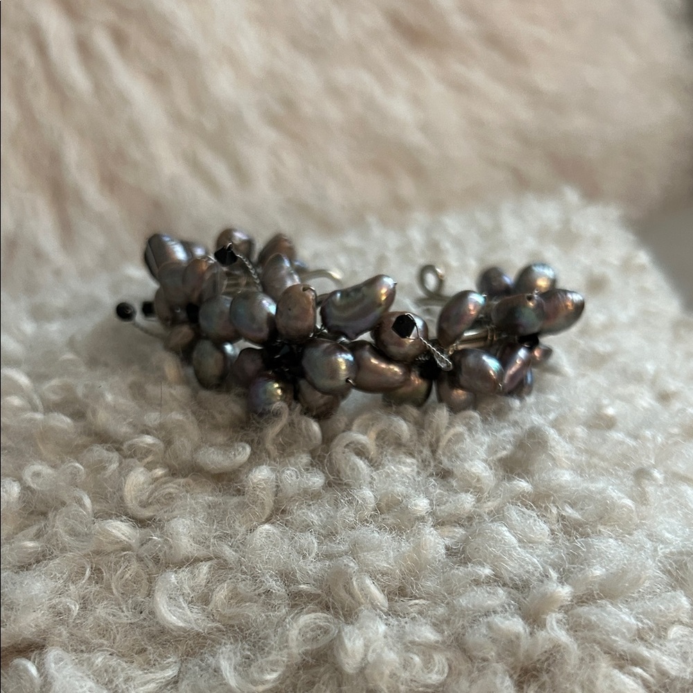 NEW LISTING! Elegant Cluster Freshwater Pearl and Beads Cuff Bracelet